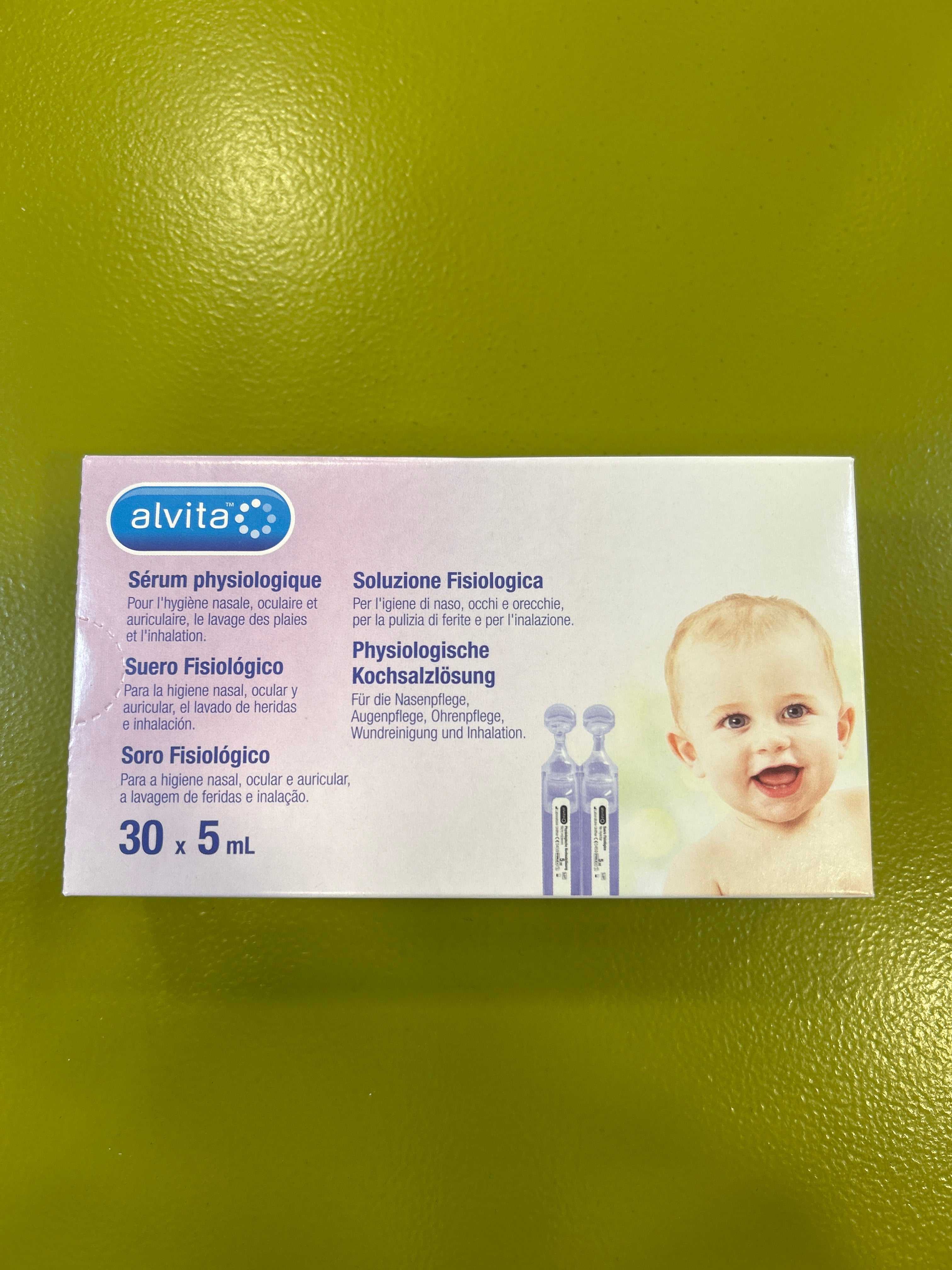 ALVITA SUERO FISIOLOGICO 30 AMPOLLAS 5ML