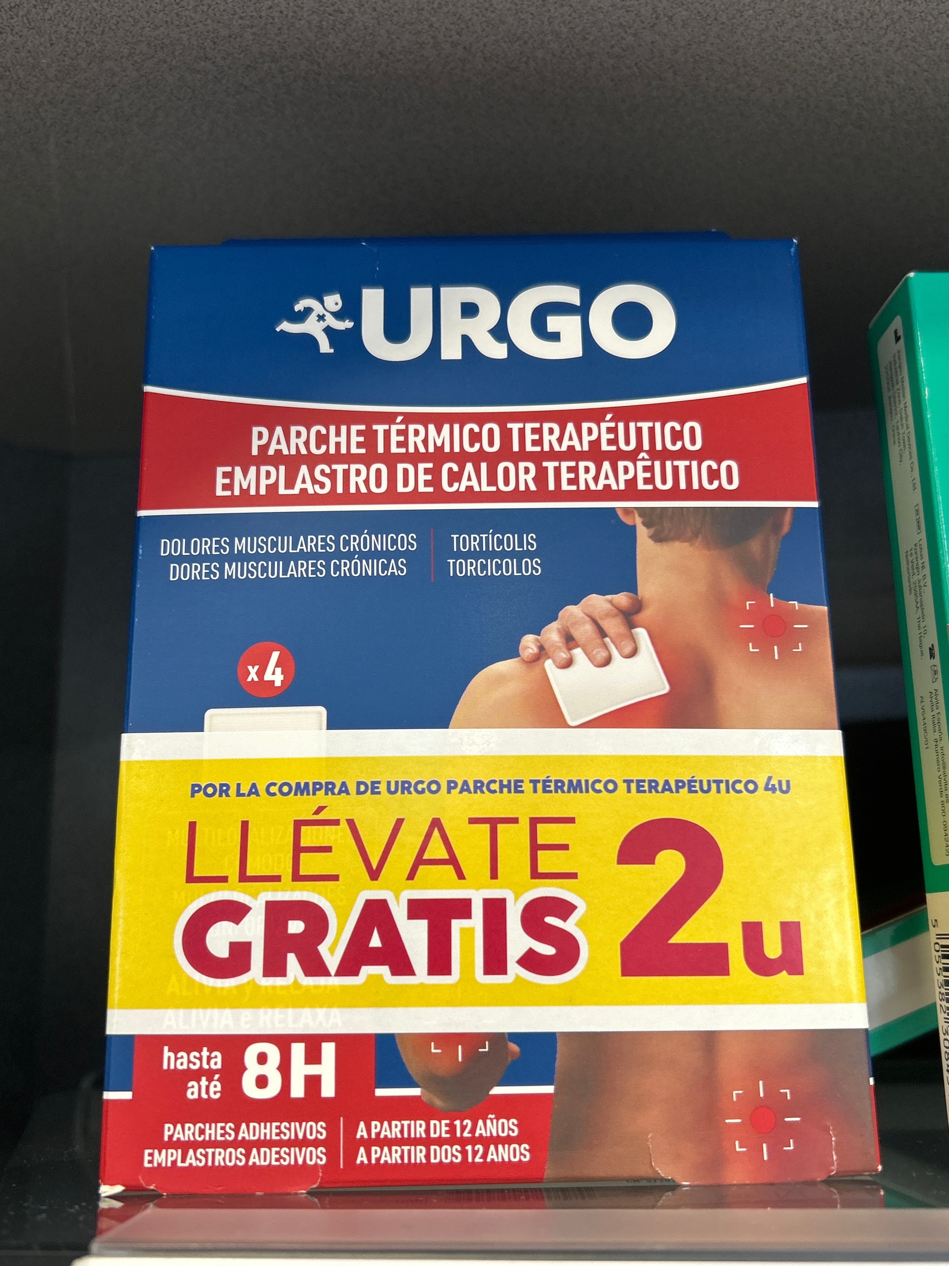 URGO PARCHE TERMICO TERAPEUTICO MULTILOCALIZACIONES 4 UNIDADES