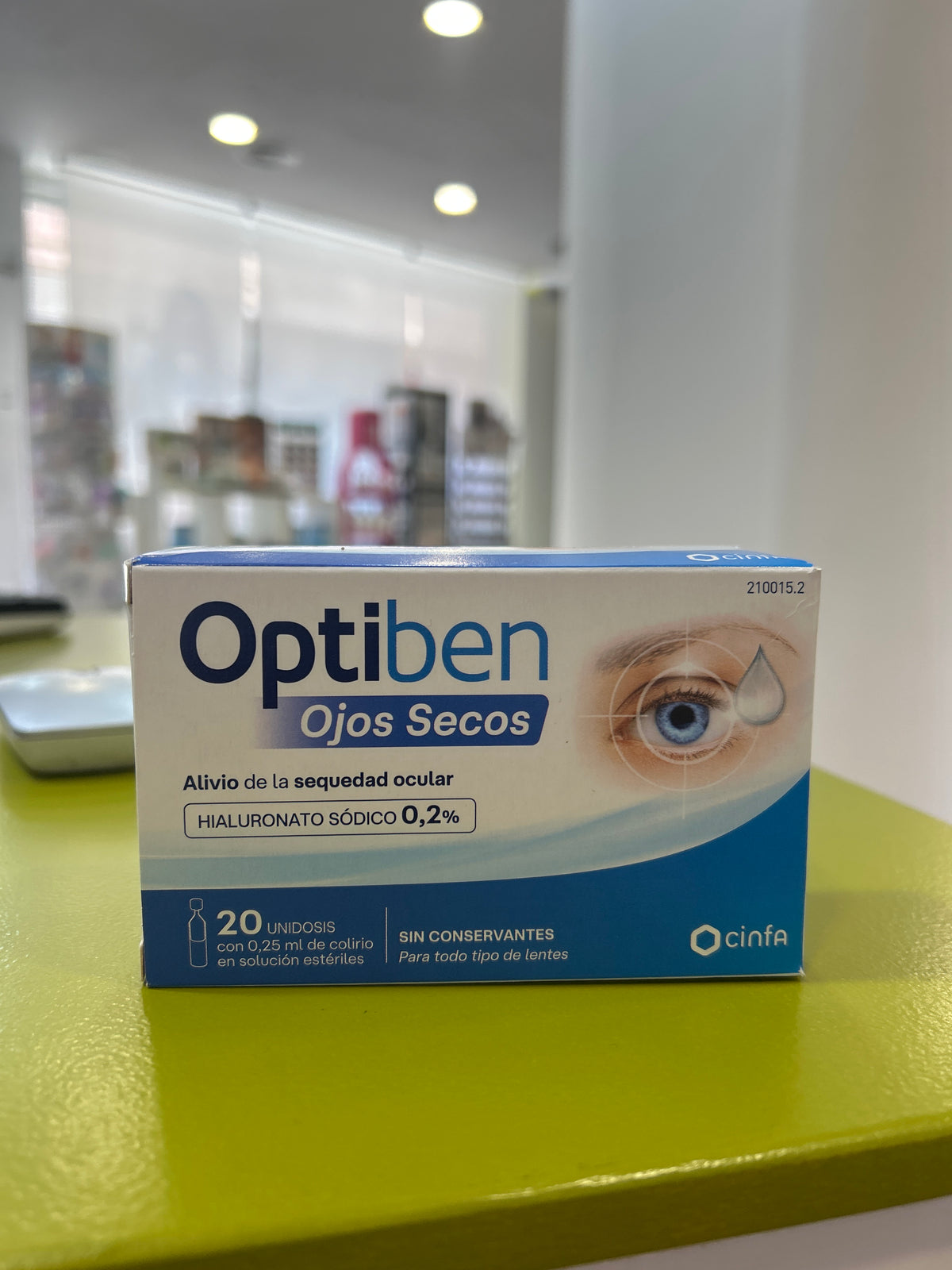 OPTIBEN OJOS SECOS GOTAS SEQUEDAD OCULAR UNIDOSI