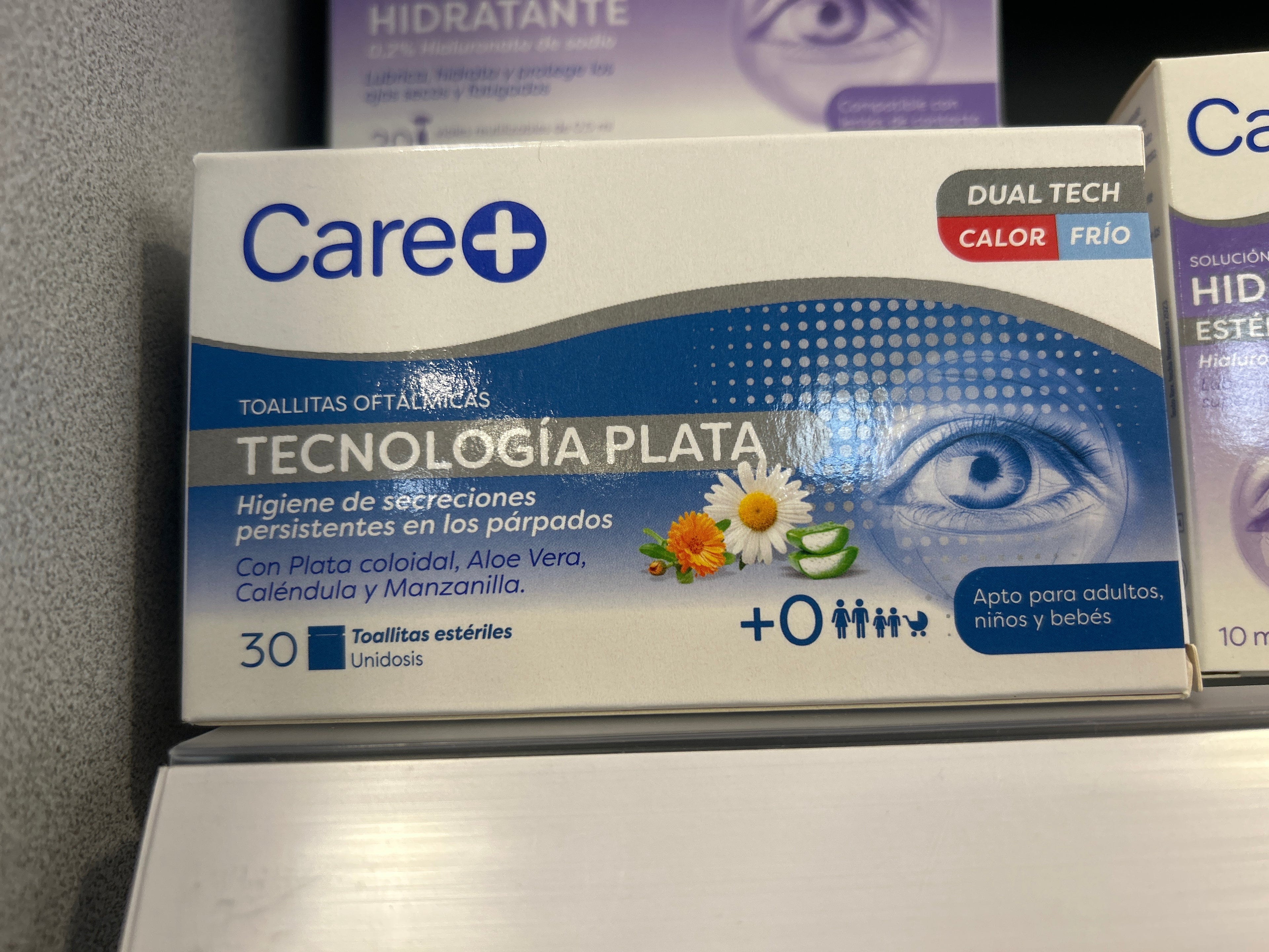 CARE+ TOALLITAS OFTALMICAS TECNOLOGIA PLATA 30U