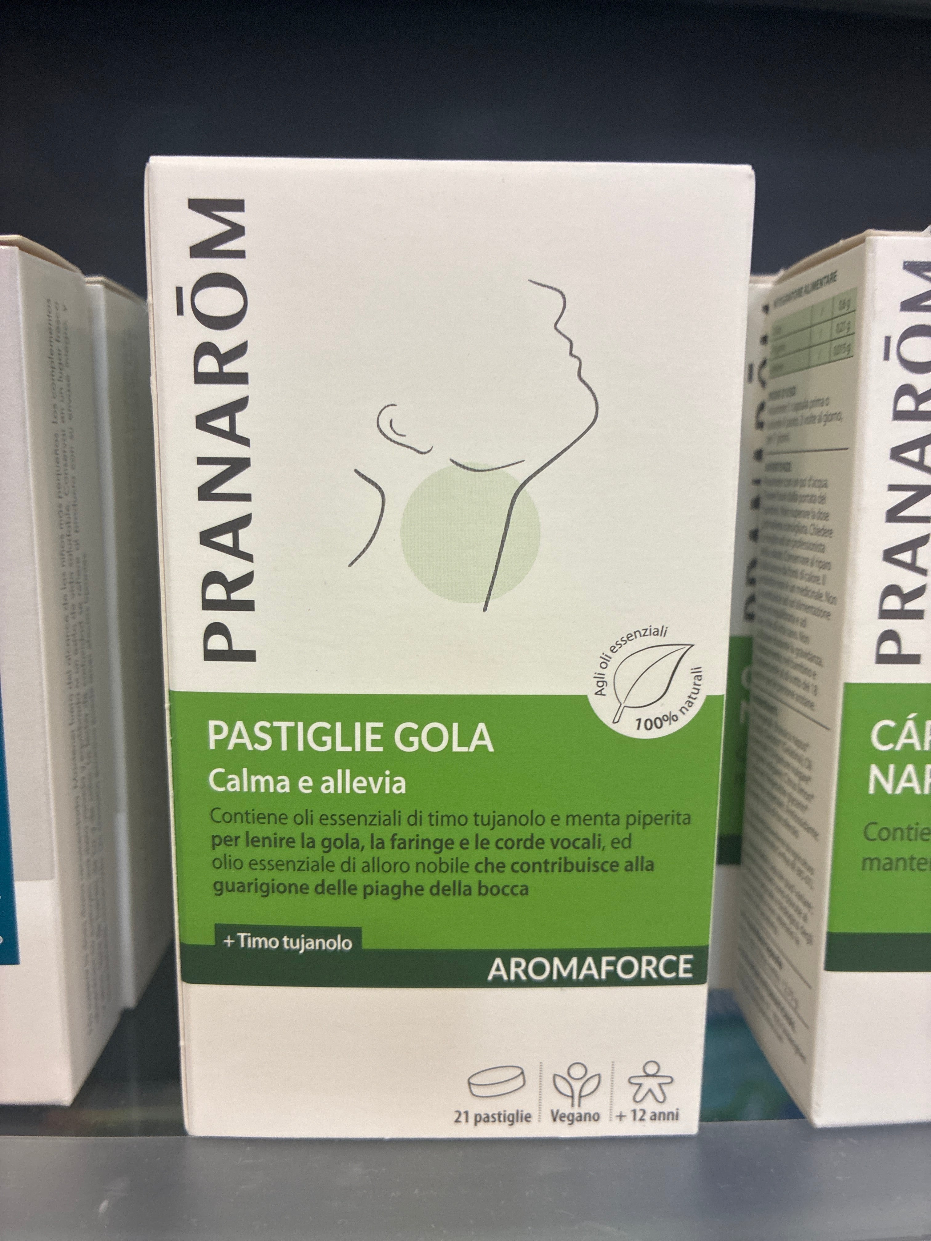 PRANAROM AROMAFORCE PASTILLAS GARCANTA DOLOR FUERTE 21U