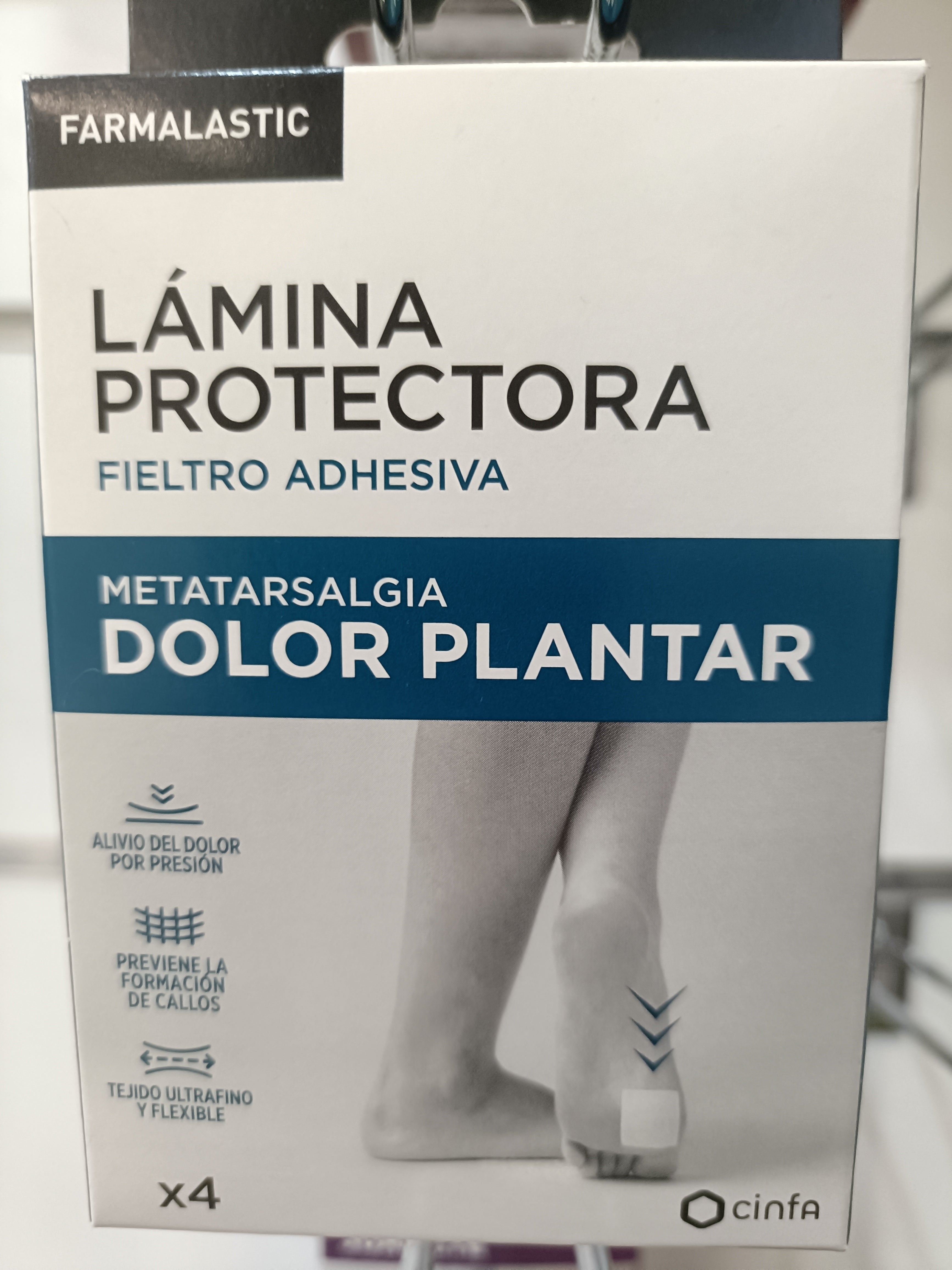 FARMALASTIC LAMINA PROTECTORA FIELTRO ADHESIVA 4 U