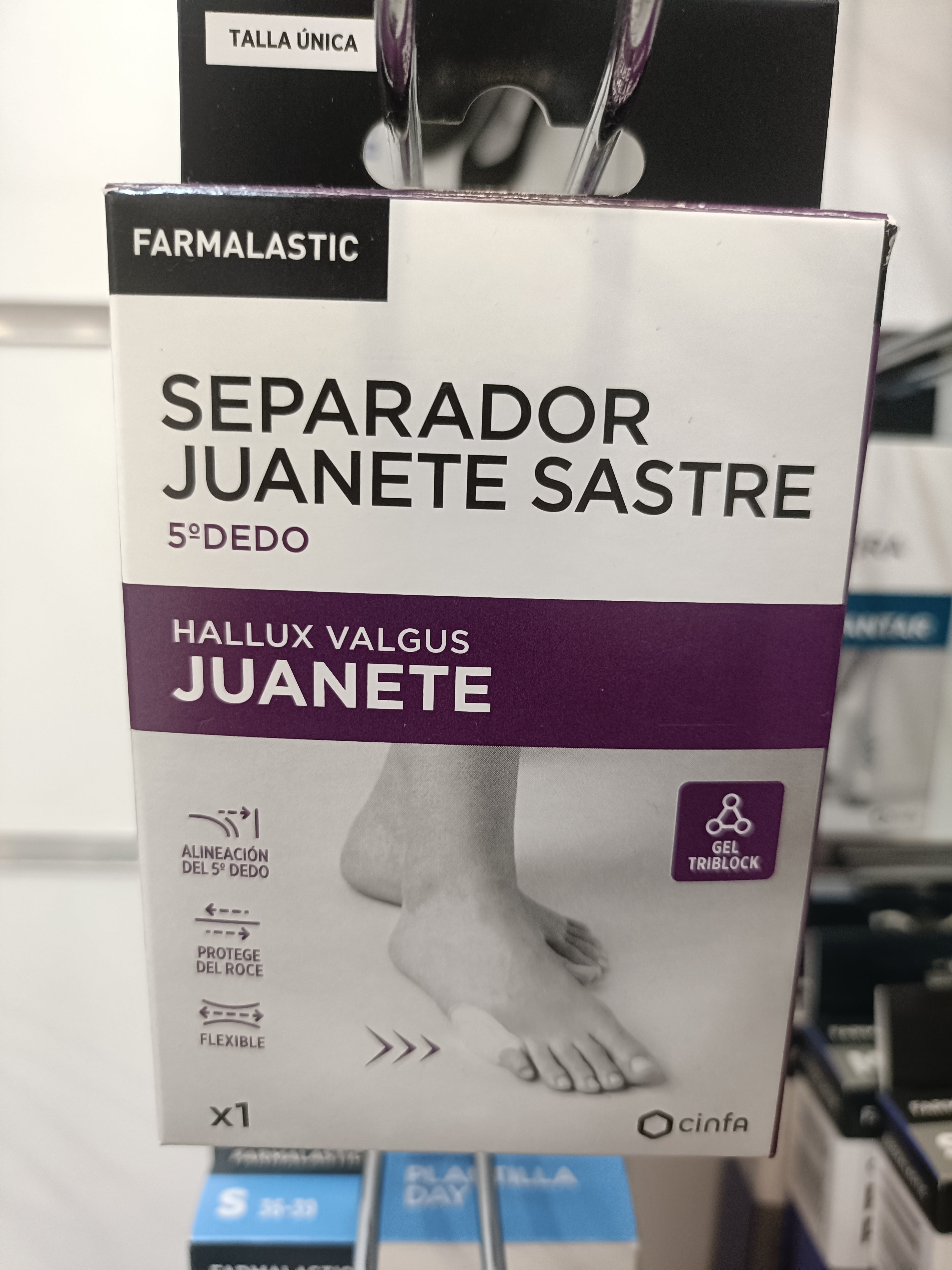 FARMALASTIC SEPARADOR JUANETE SASTRE 5º DEDO 1 U