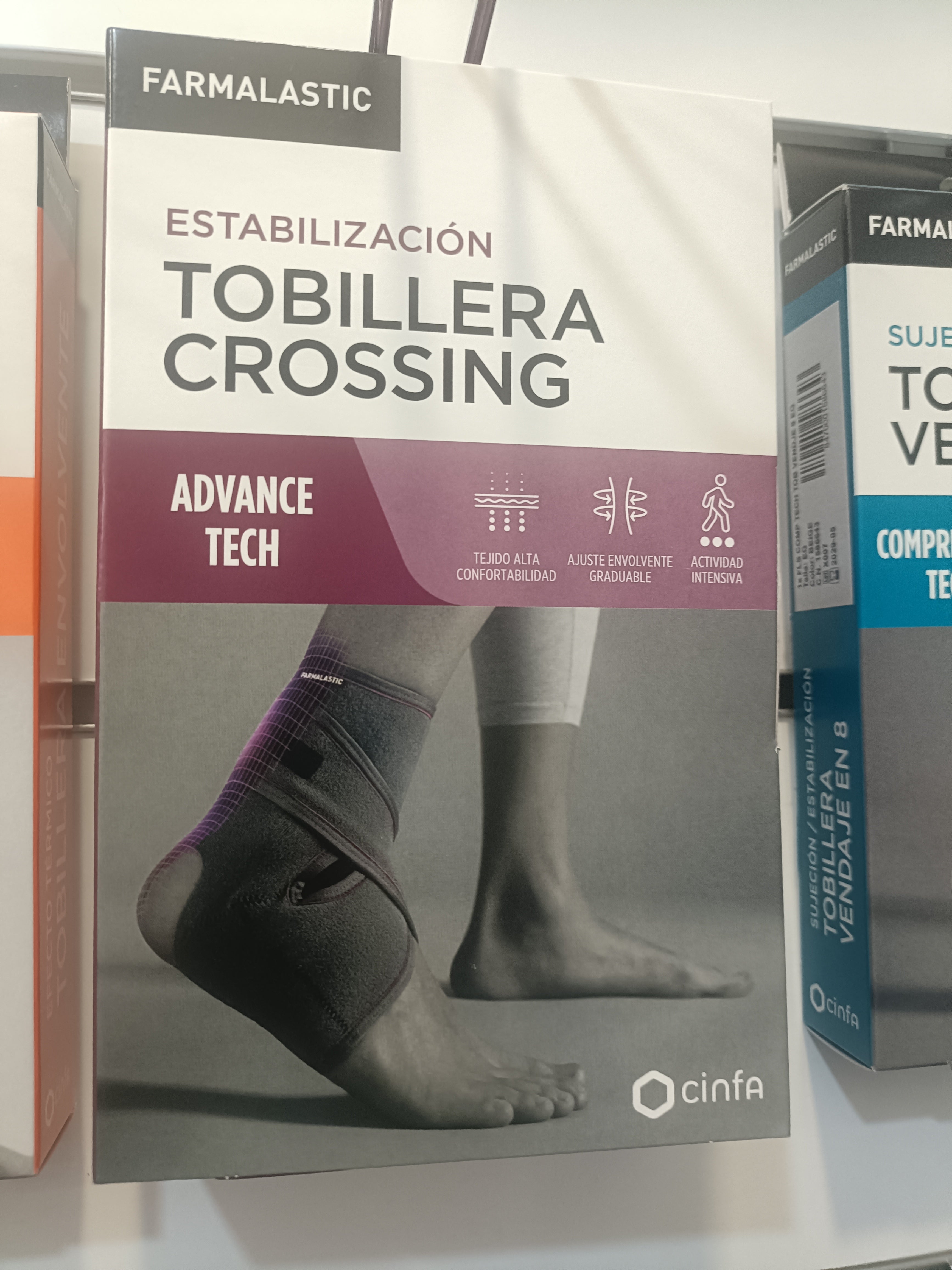 FARMALASTIC TOBILLERA CROSSING ROJO