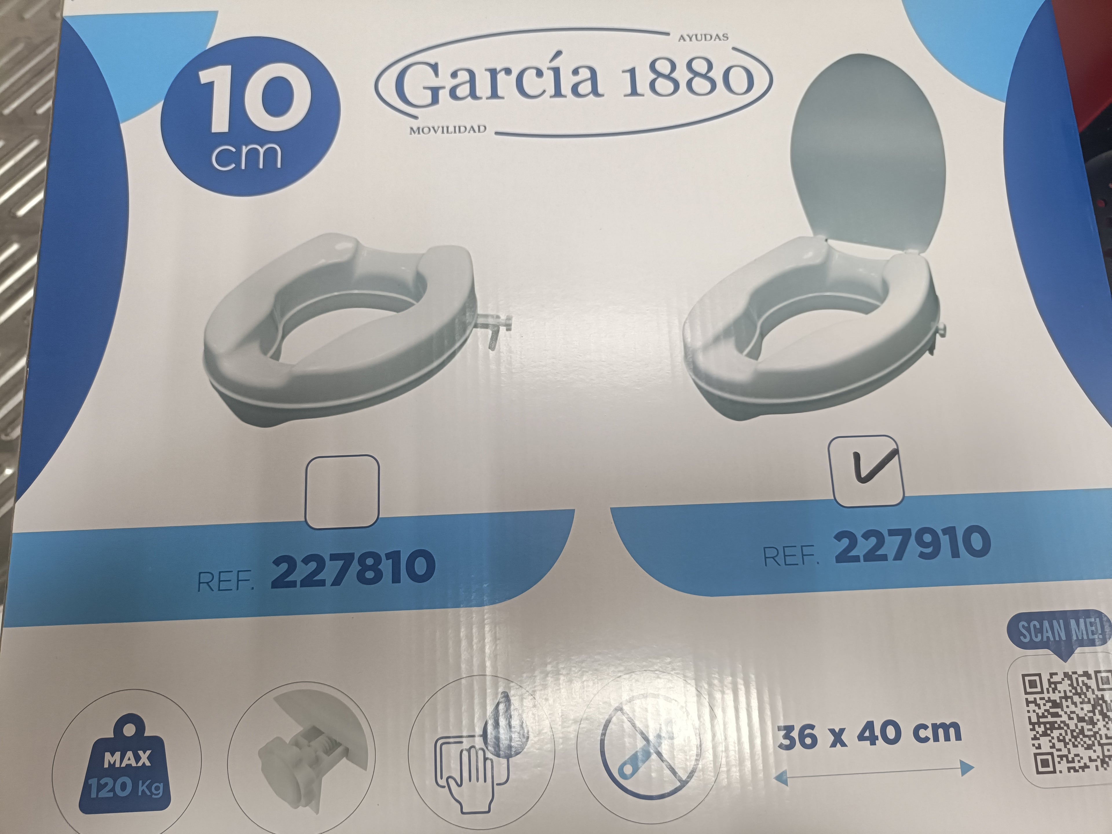 GARCIA ELEVADOR WC CON TAPA 10CM