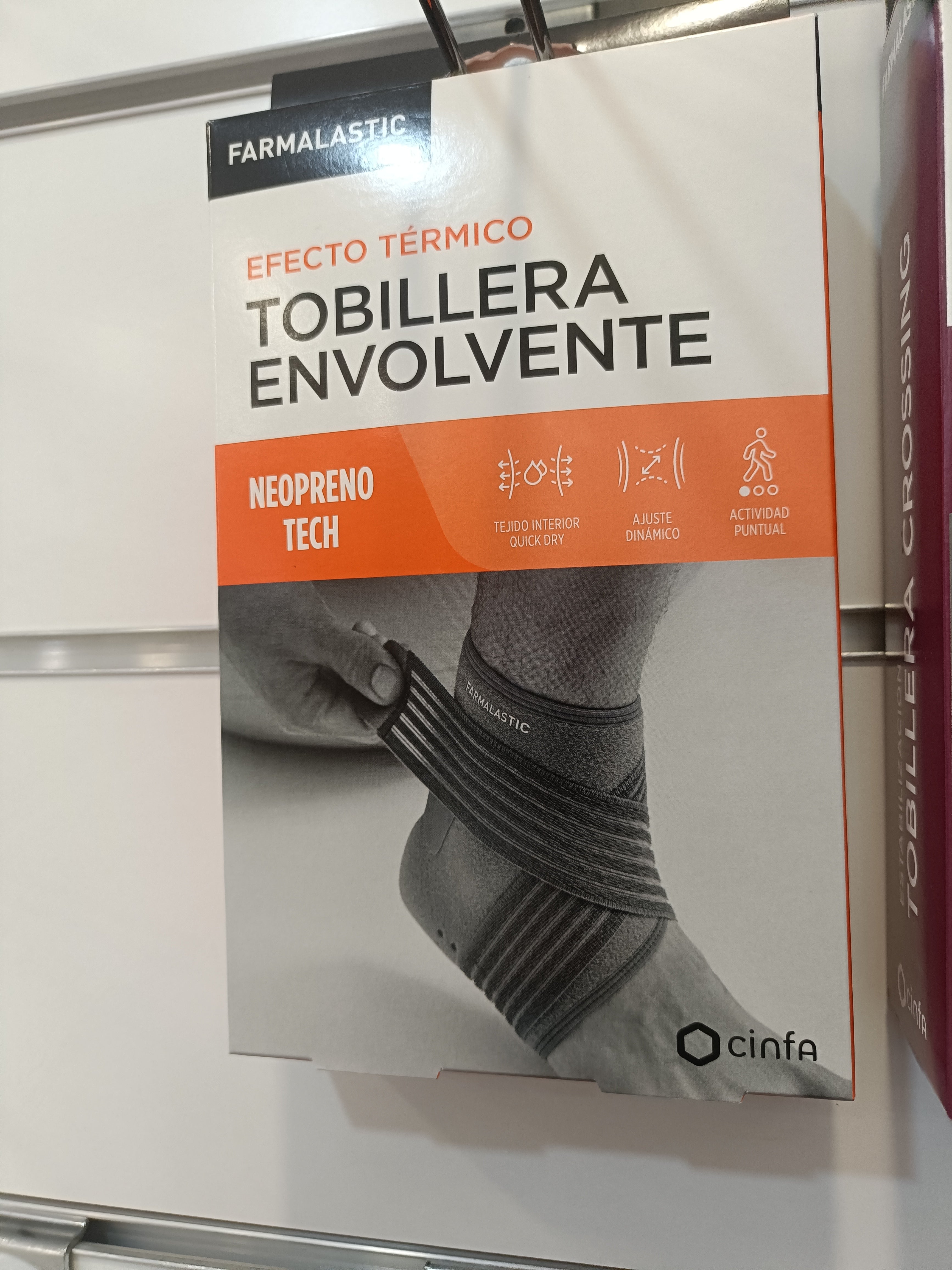 FARMALASTIC TOBILLERA ENVOLVENTE NARANJA NEOPRENO